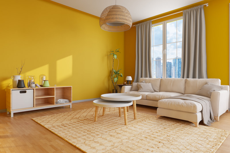 Yellow living room